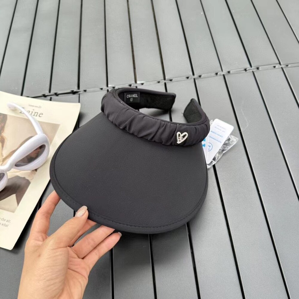 Chanel Ruched Headband Sun Visor in Black - Picture 7 of 8